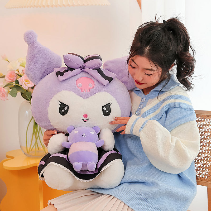 Coloers Adorable Purple Monster Kurohmi Hugging Little Witch Plush Toy