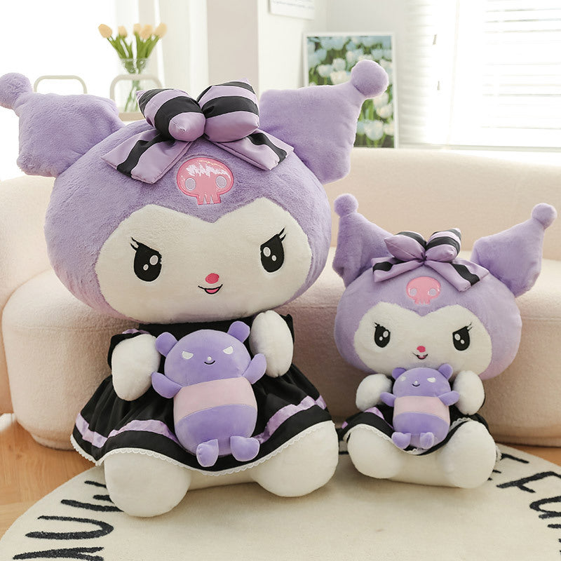 Coloers Adorable Purple Monster Kurohmi Hugging Little Witch Plush Toy