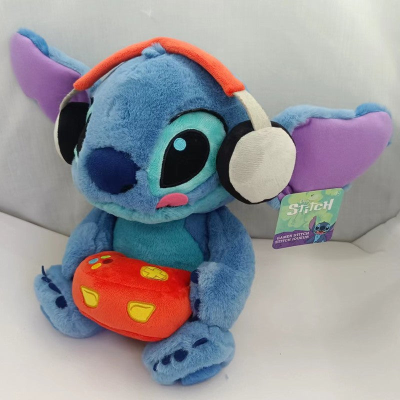 Disney Stitch Medium Soft Toy - Cuddly Character with Fuzzy Texture & Embroidered Details, Flexible Ears - Perfect for Kids of All Ages!