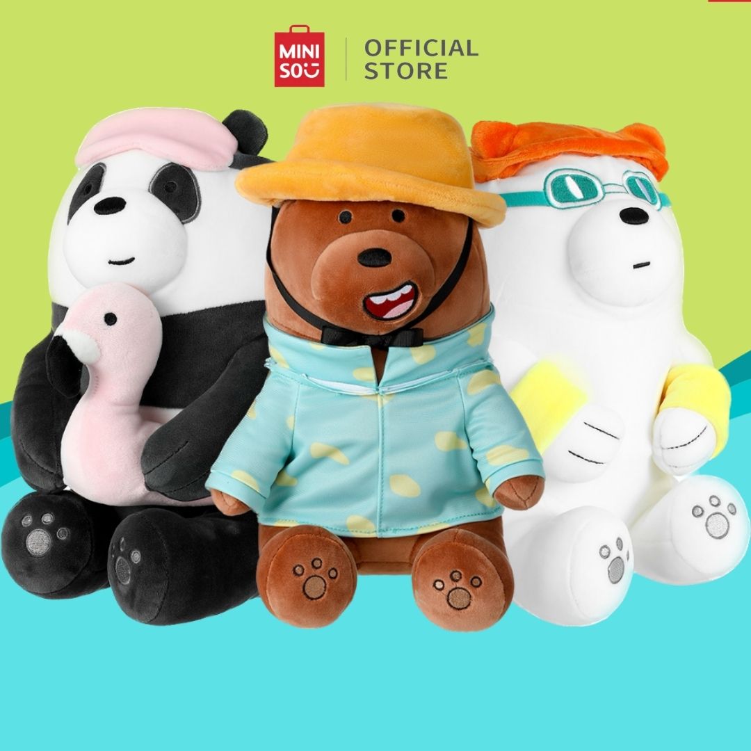 Miniso We Bare Bears Summer Vacation Series 11.8 Sitting Plush Toy –  Coloers
