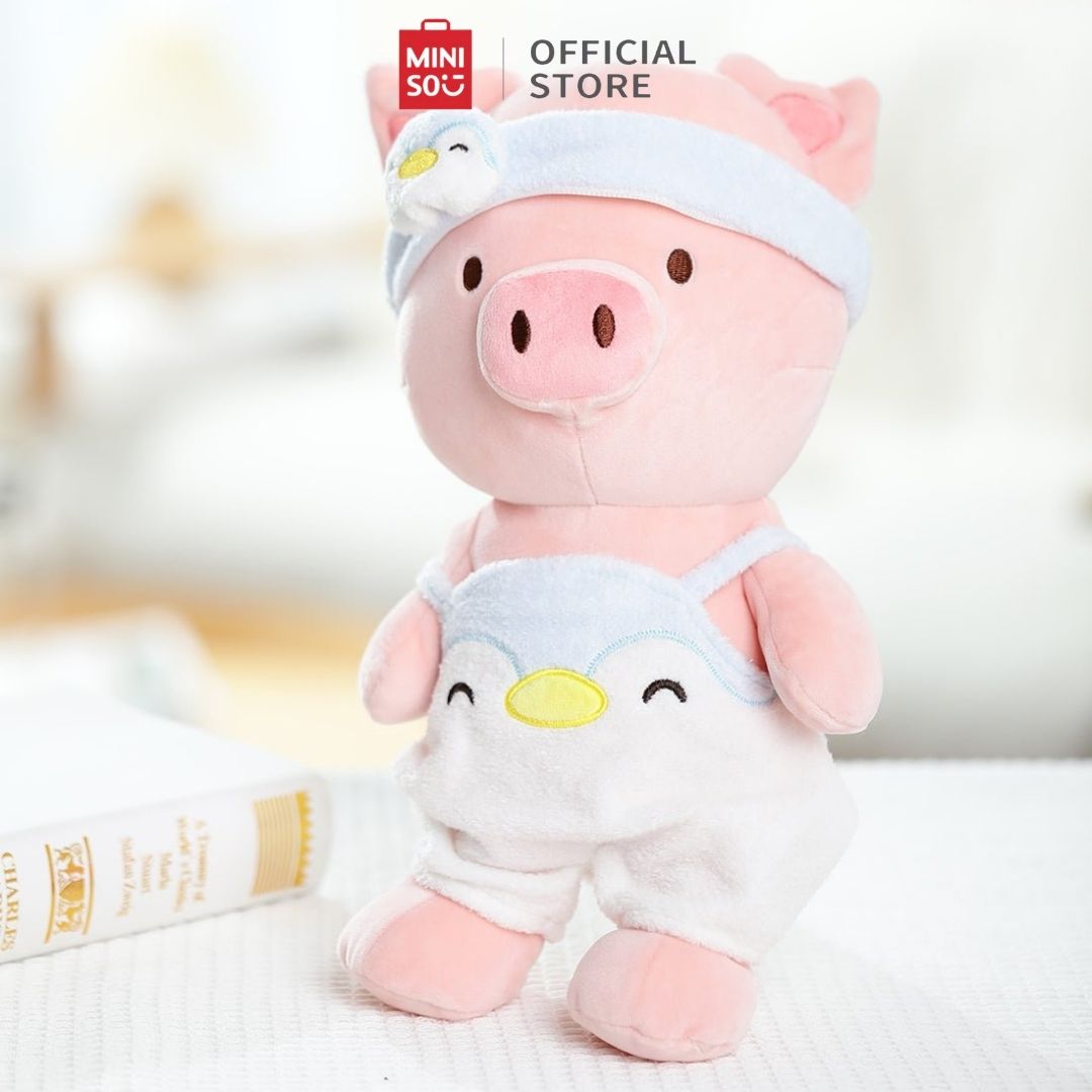  MINISO 9 Pig Plush Toy, Cute Soft Stuffed Animal Doll