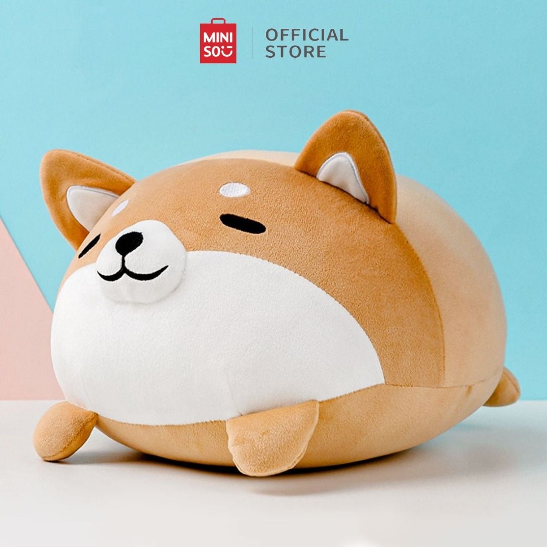 MINISO Round Shiba Plush Toy 11.8 Inch. Throw Pillow Suffed Animal